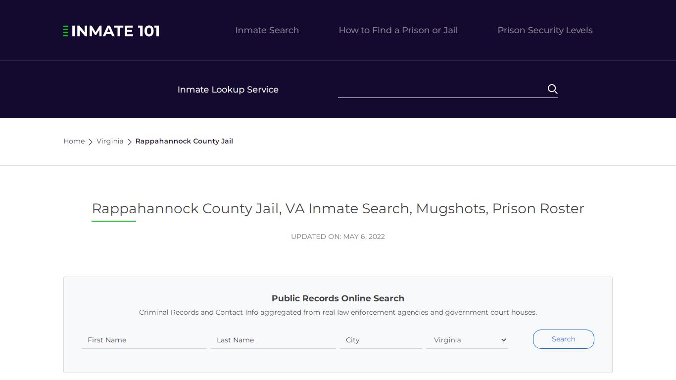 Rappahannock County Jail, VA Inmate Search, Mugshots ...